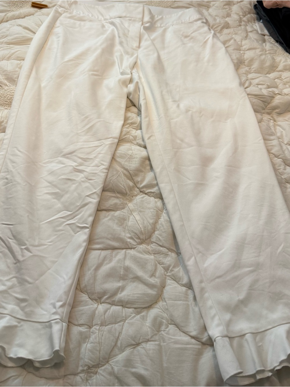 Lane Bryant Cream Elastic Waist Skirt